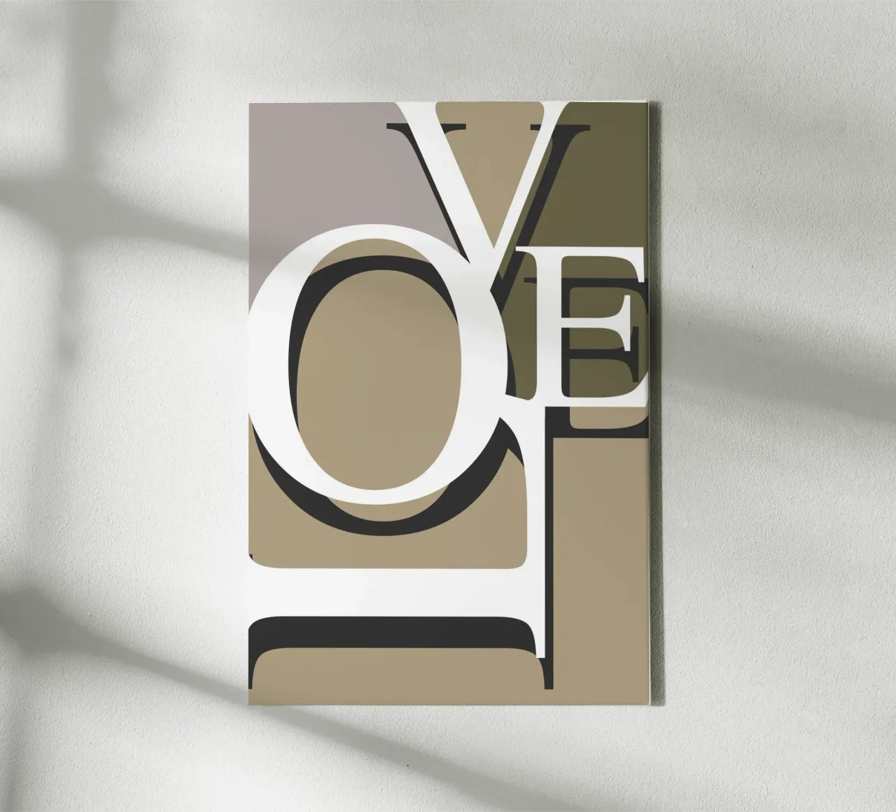 Love Typography tela con Cornice a cassetta da KHouse Studio
