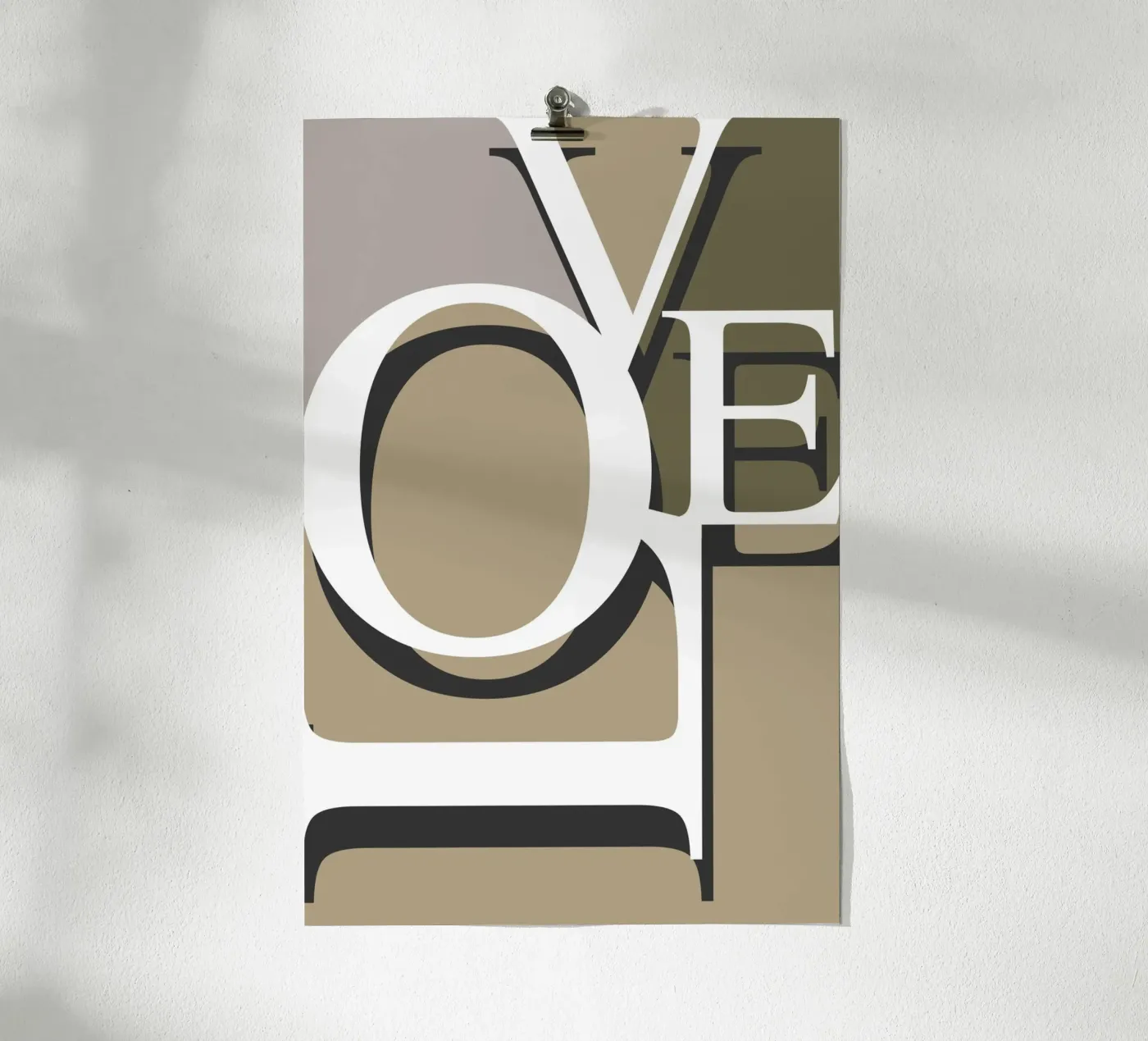 Love Typography poster da KHouse Studio