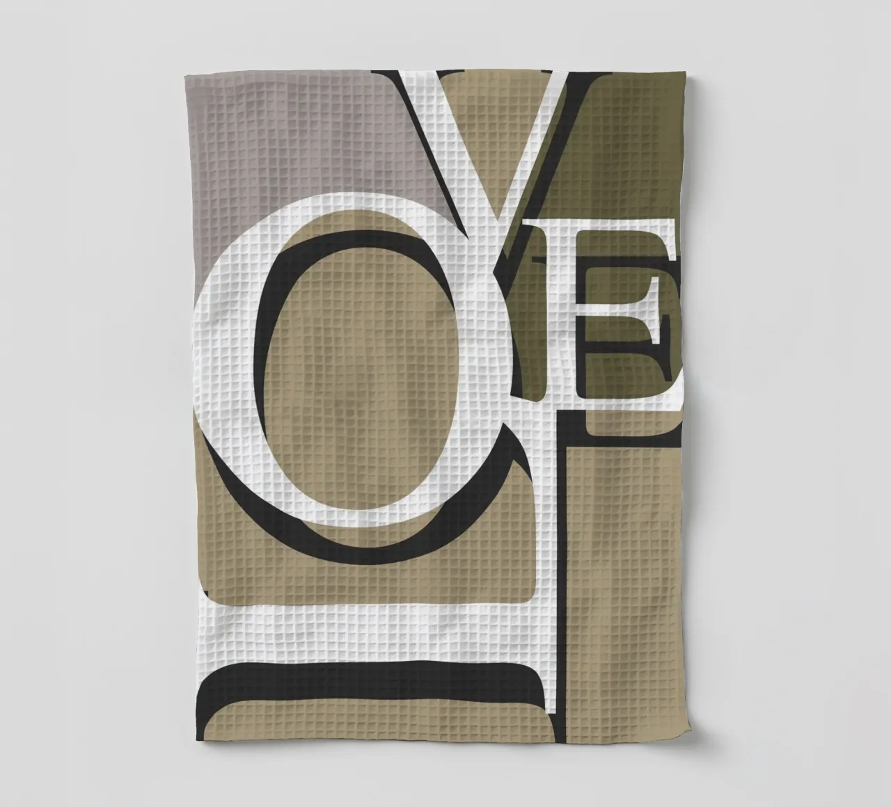 Love Typography tea towel by KHouse Studio