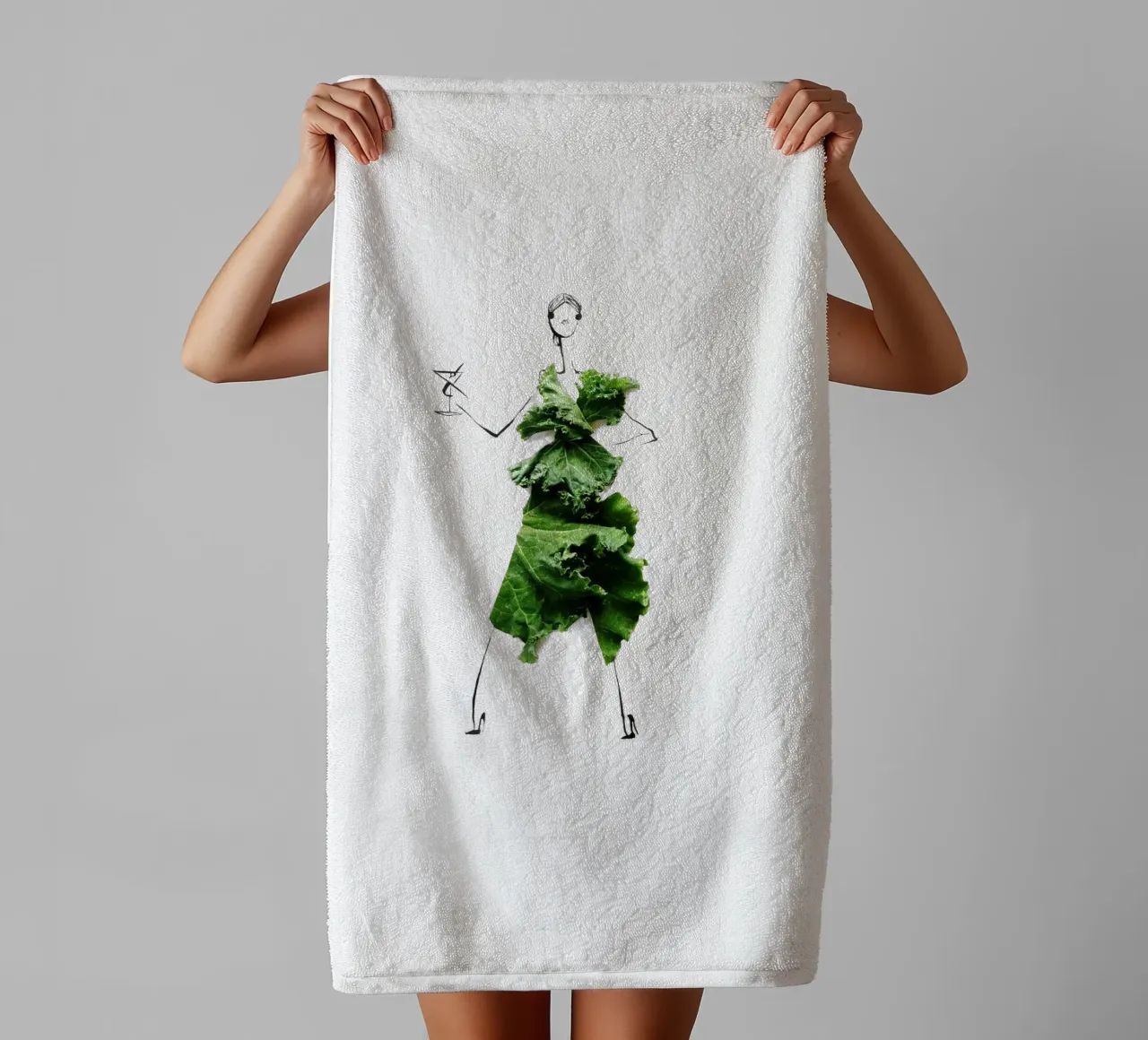 Kale, Cheers asciugamano da bagno da Gretchen Roehrs