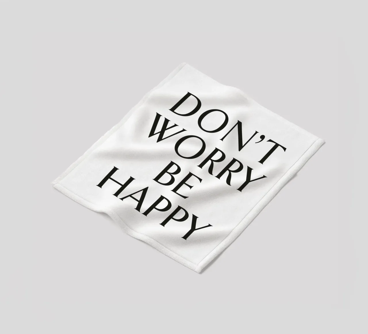 DON'T WORRY BE HAPPY coperta in pile da Katja Stehle Design