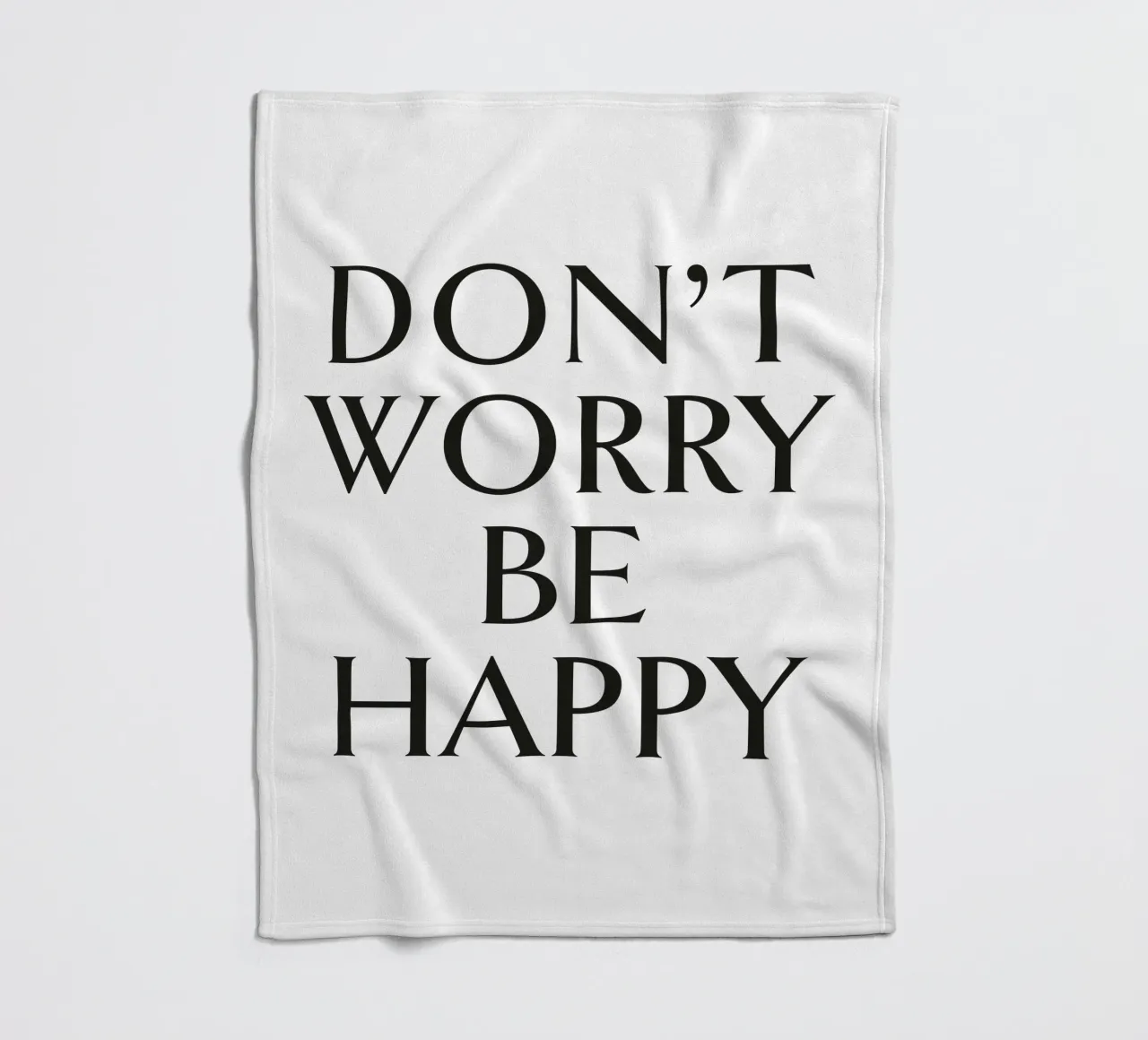 DON'T WORRY BE HAPPY coperta in pile da Katja Stehle Design