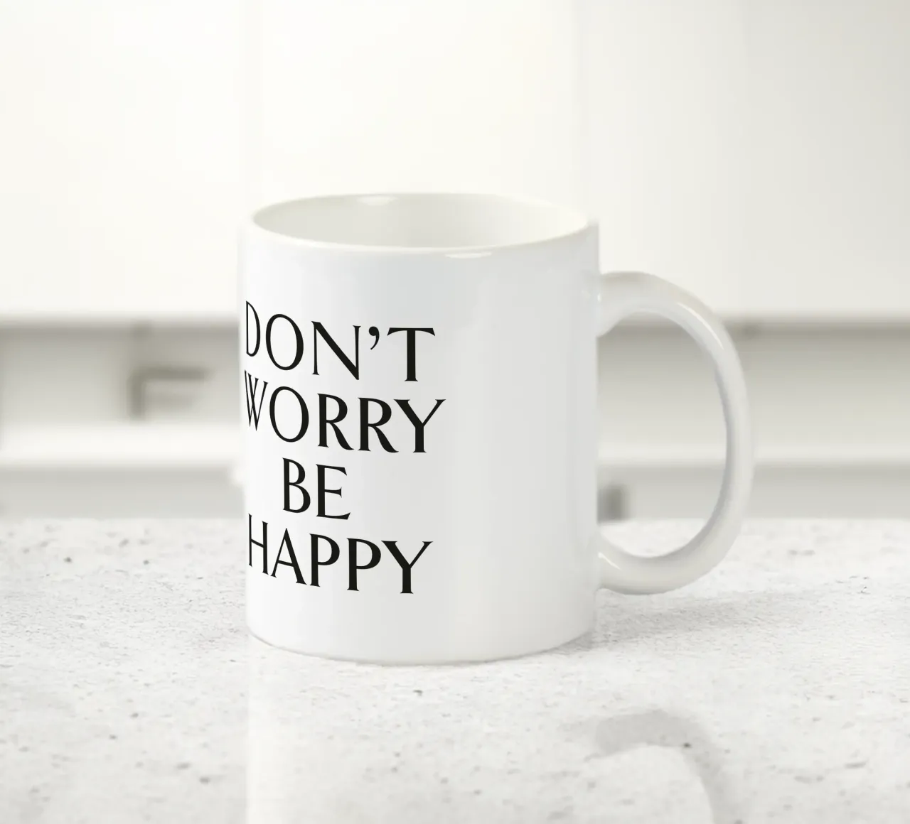 DON'T WORRY BE HAPPY tazza in ceramica da Katja Stehle Design