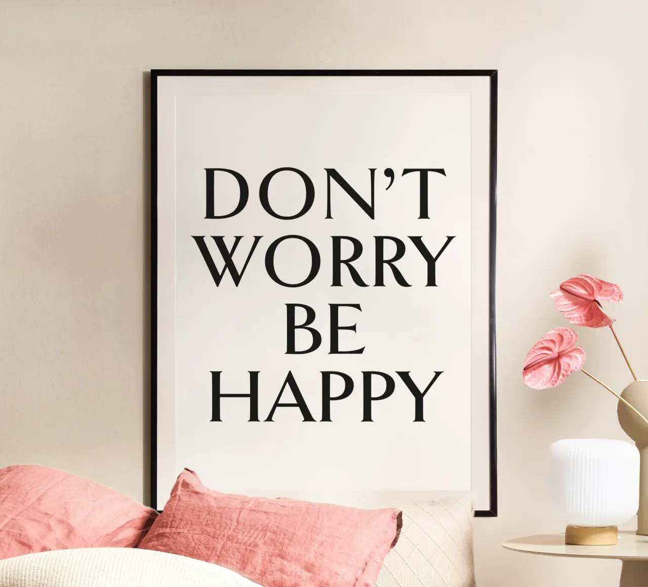 DON'T WORRY BE HAPPY carta hahnemühle da Katja Stehle Design