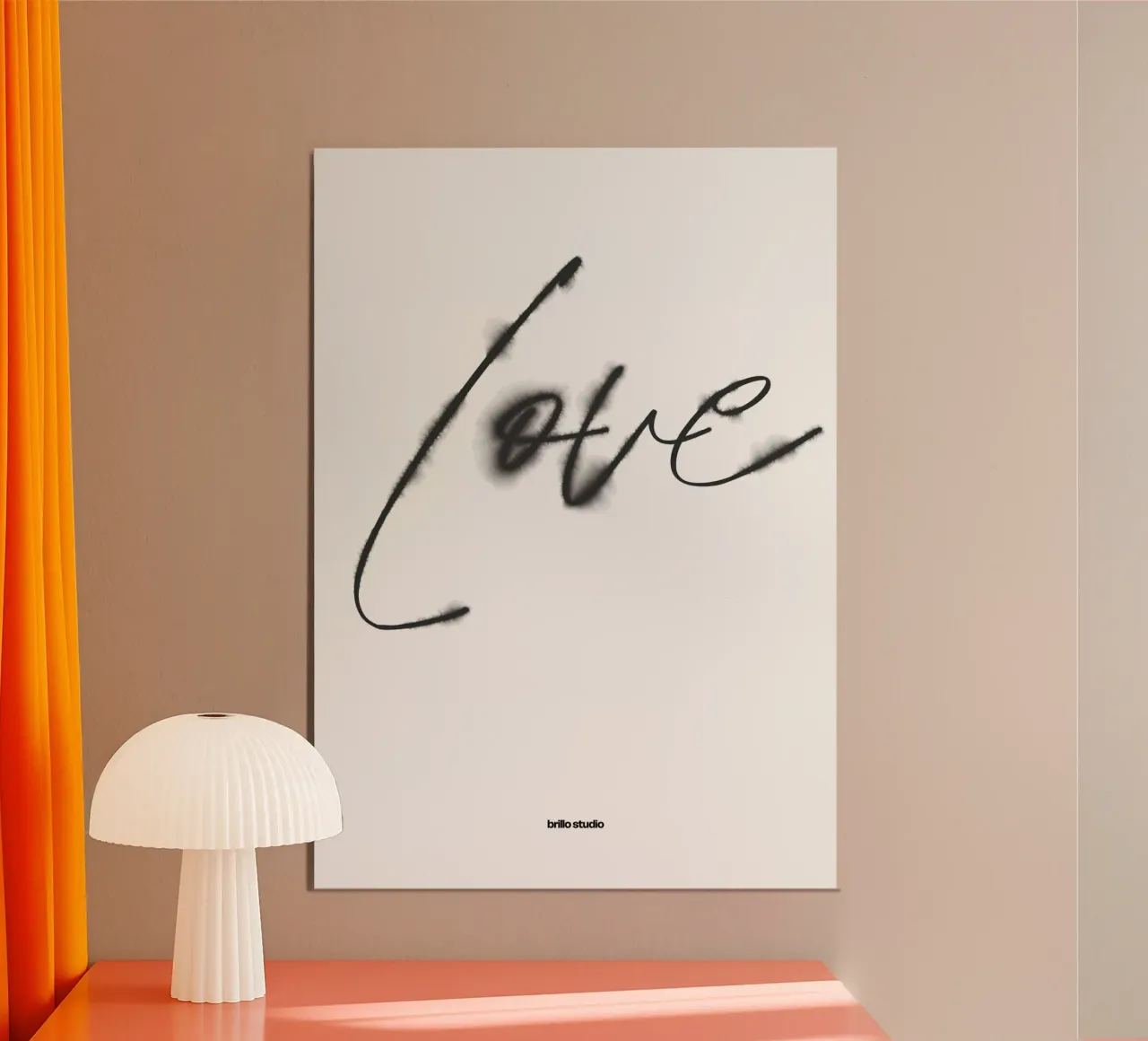 Lo stile dell'inchiostro dell'amore poster con telaio in plastica da Brillo Studio