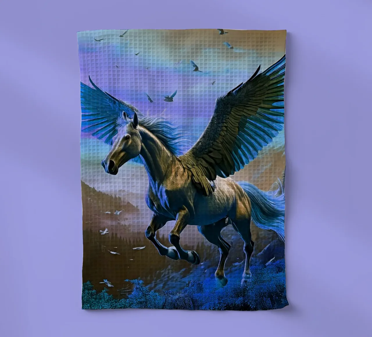 CHEVAL AILE 2. BLEU torchon de Thierry vobmann photography