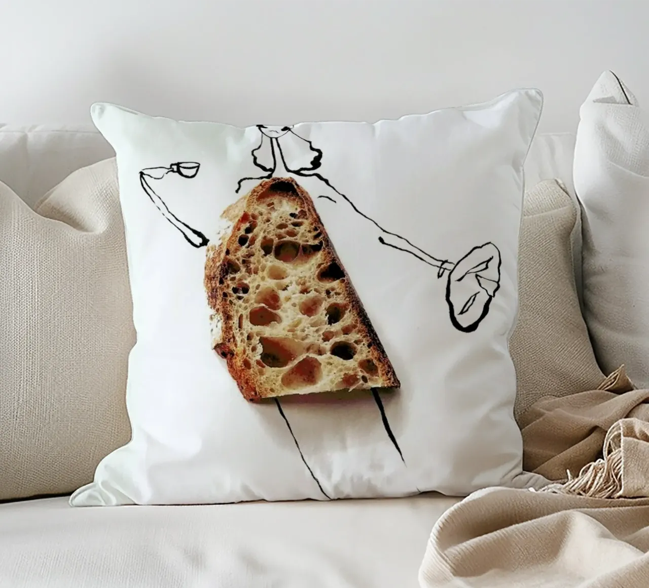 Tartine cuscino da Gretchen Roehrs