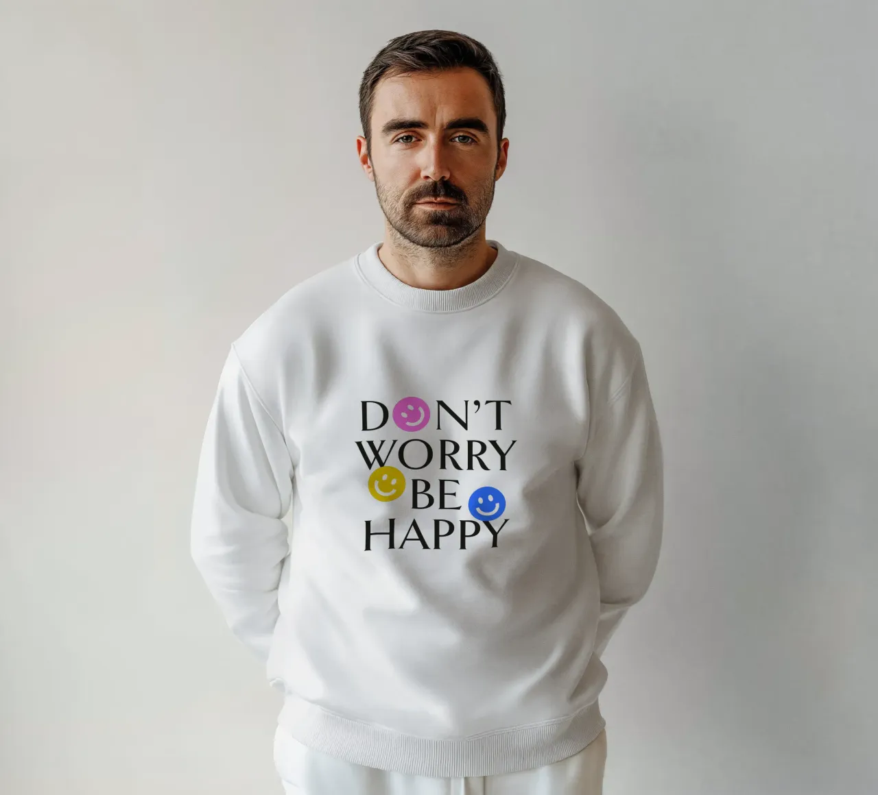 DON'T WORRY BE HAPPY :) felpa da Katja Stehle Design