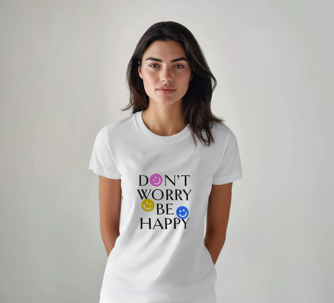 DON'T WORRY BE HAPPY :) t-shirt da Katja Stehle Design