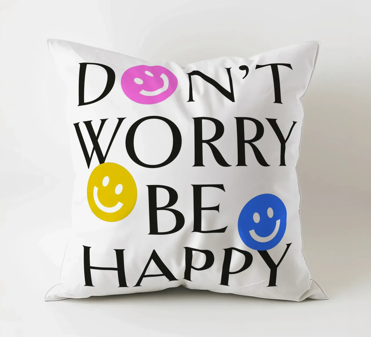 DON'T WORRY BE HAPPY :) cuscino da Katja Stehle Design