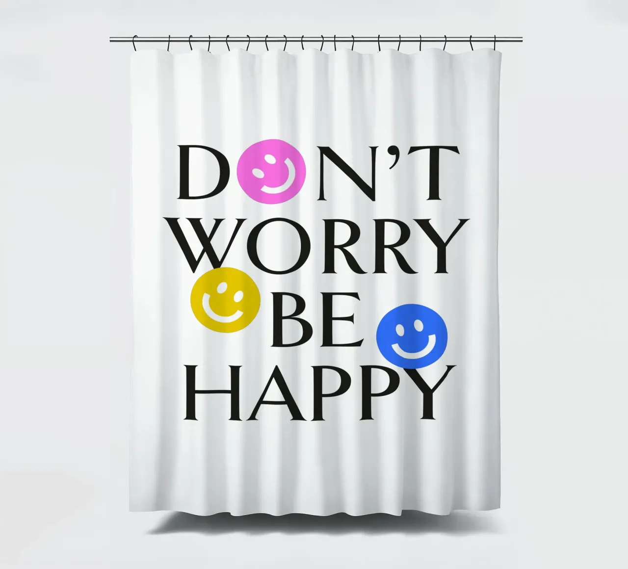 DON'T WORRY BE HAPPY :) tenda da doccia da Katja Stehle Design