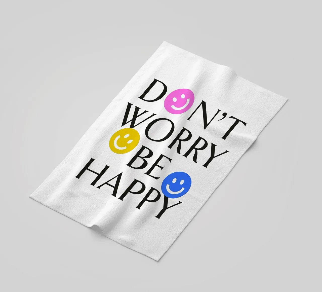 DON'T WORRY BE HAPPY :) telo mare da Katja Stehle Design