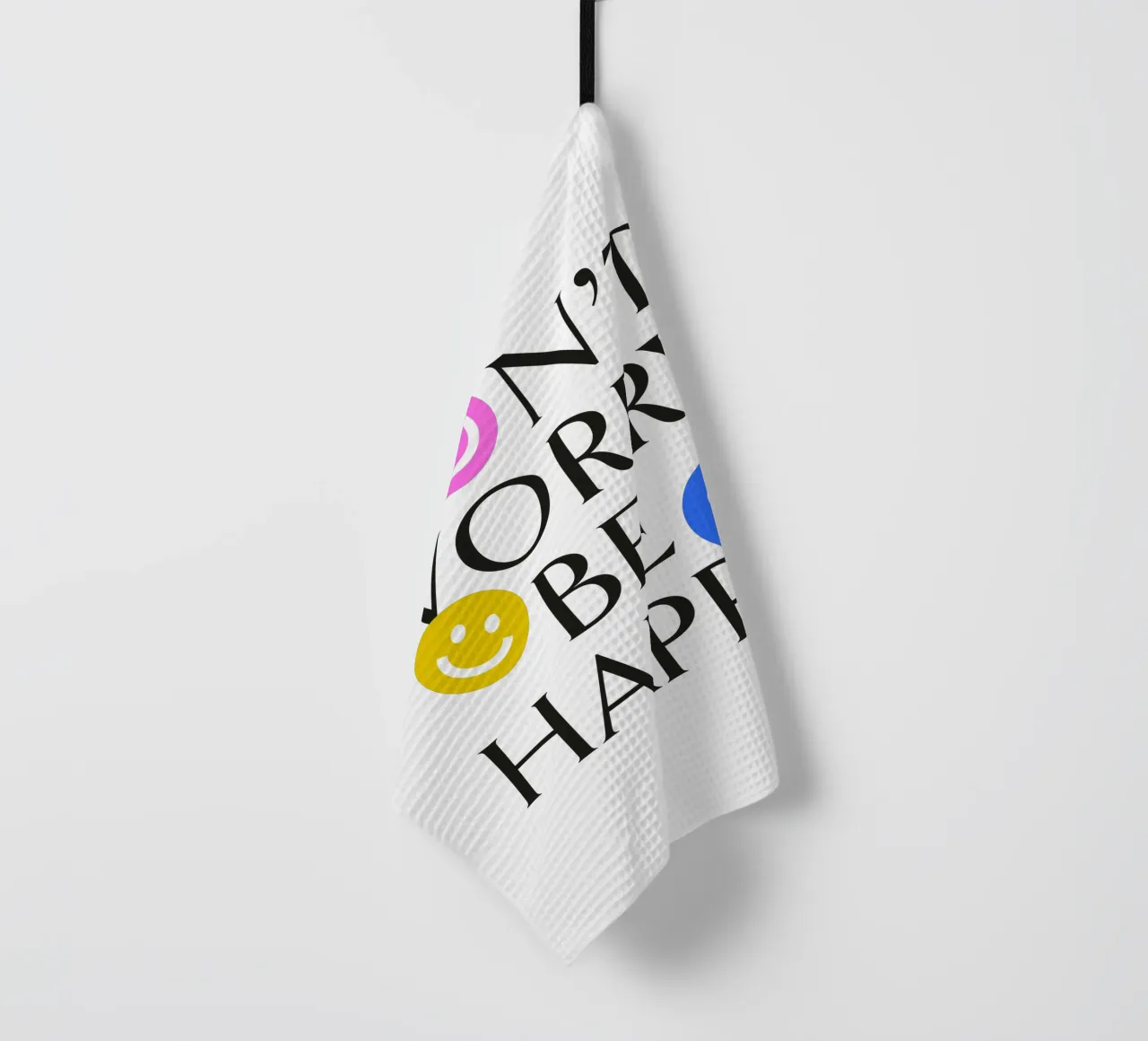 DON'T WORRY BE HAPPY :) canovaccio da cucina da Katja Stehle Design