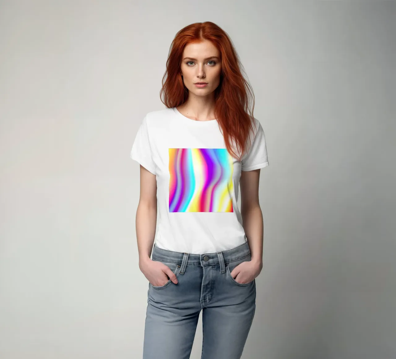 Gradiente di colore astratto t-shirt da Katja Stehle Design