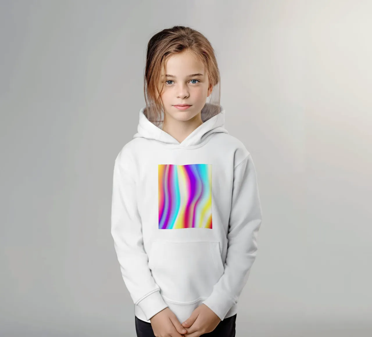 Gradiente di colore astratto felpa bambino con cappuccio da Katja Stehle Design