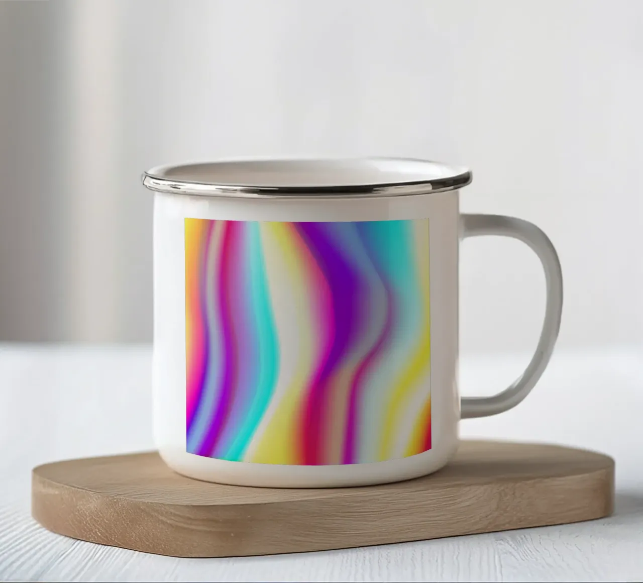 Gradiente di colore astratto tazza in smalto da Katja Stehle Design