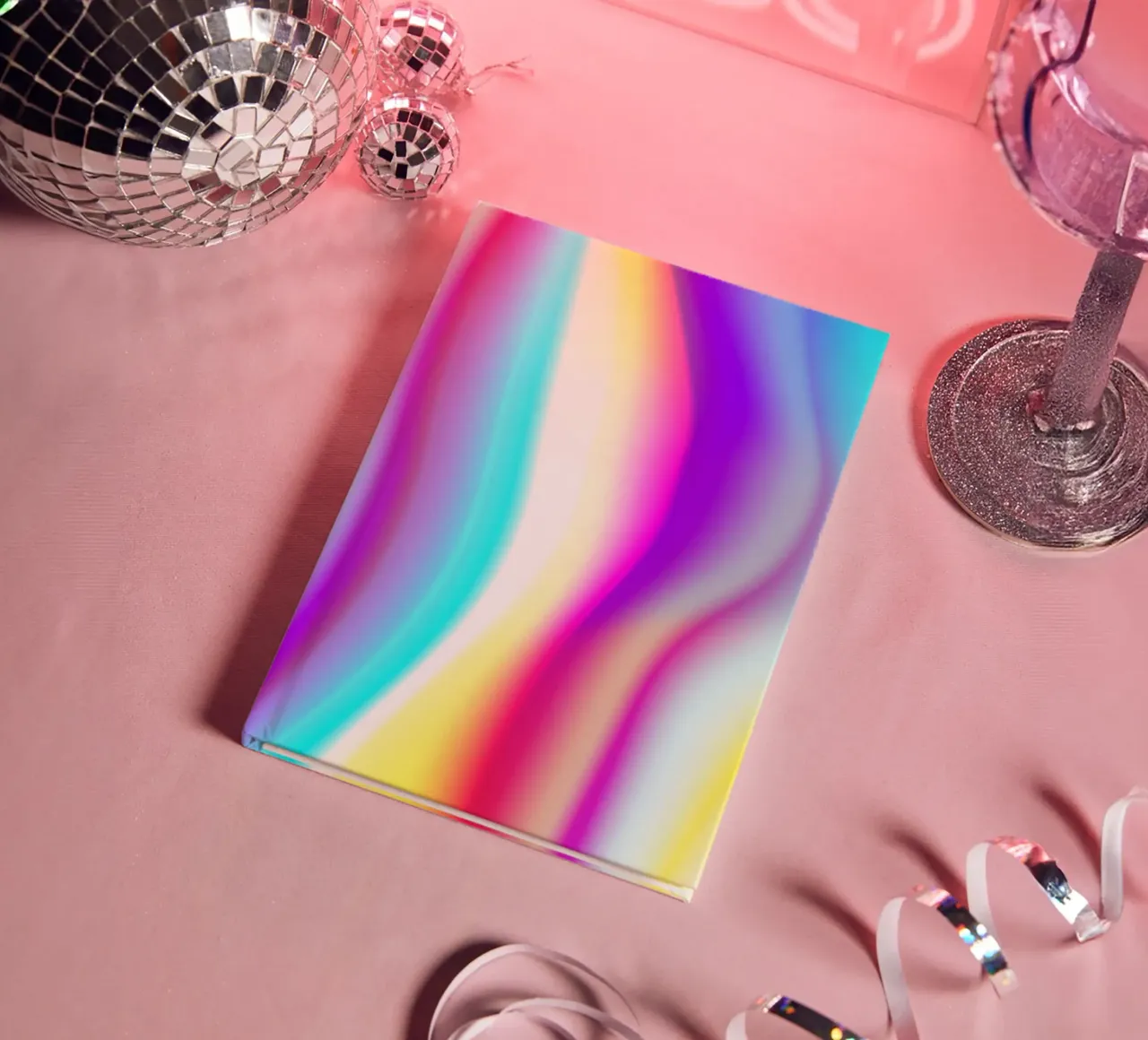 Abstract colour gradient notebook by Katja Stehle Design