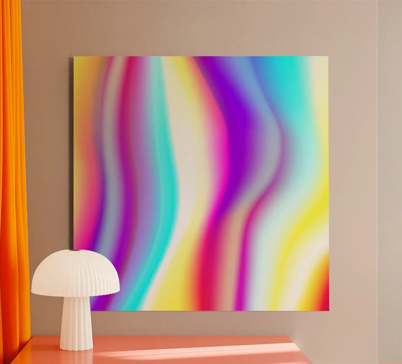 Gradiente di colore astratto alluminio dibond da Katja Stehle Design