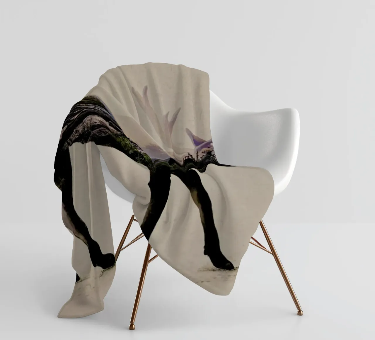 Moose fleece blanket by Davies Babies