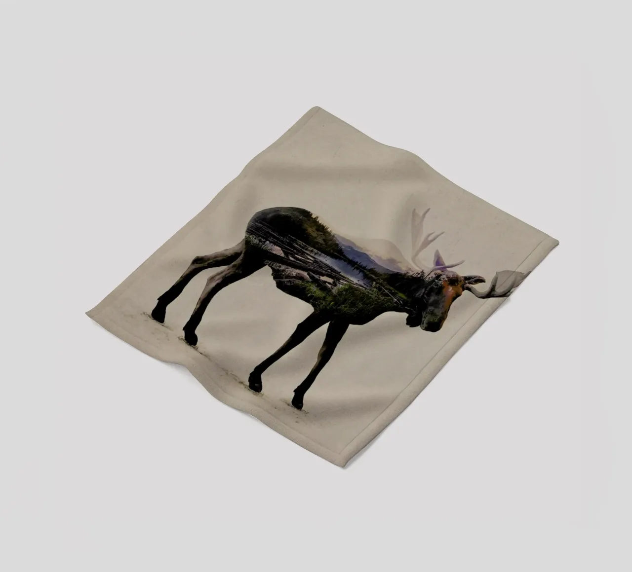 Moose fleece blanket by Davies Babies