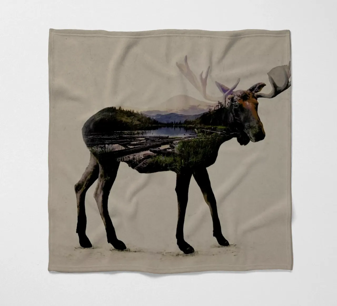 Moose fleece blanket by Davies Babies