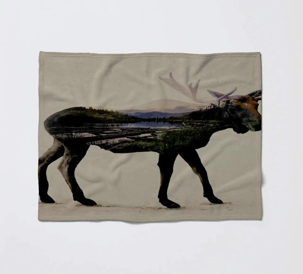 Moose fleece blanket by Davies Babies