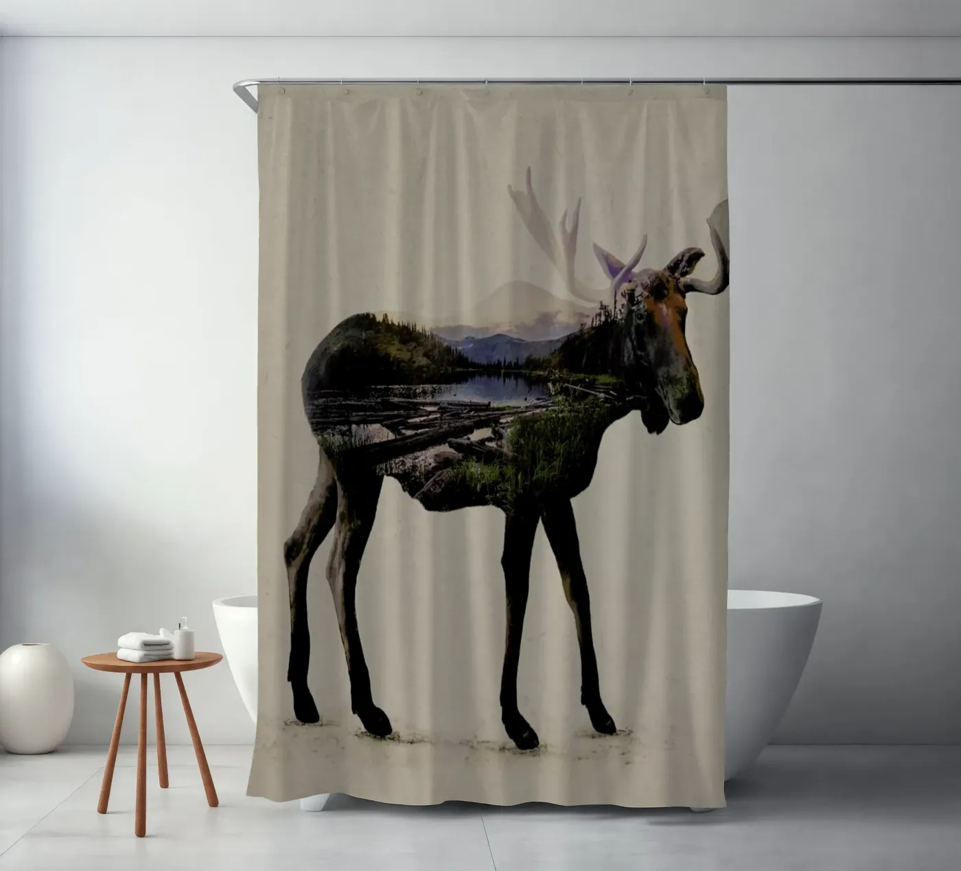 Moose Duschvorhang von Davies Babies