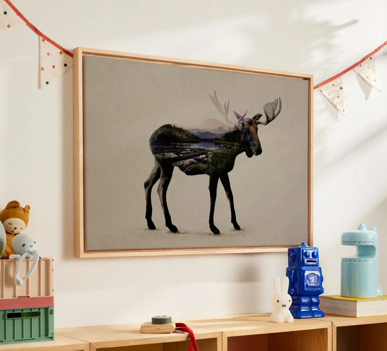 Moose tela con Cornice a cassetta da Davies Babies