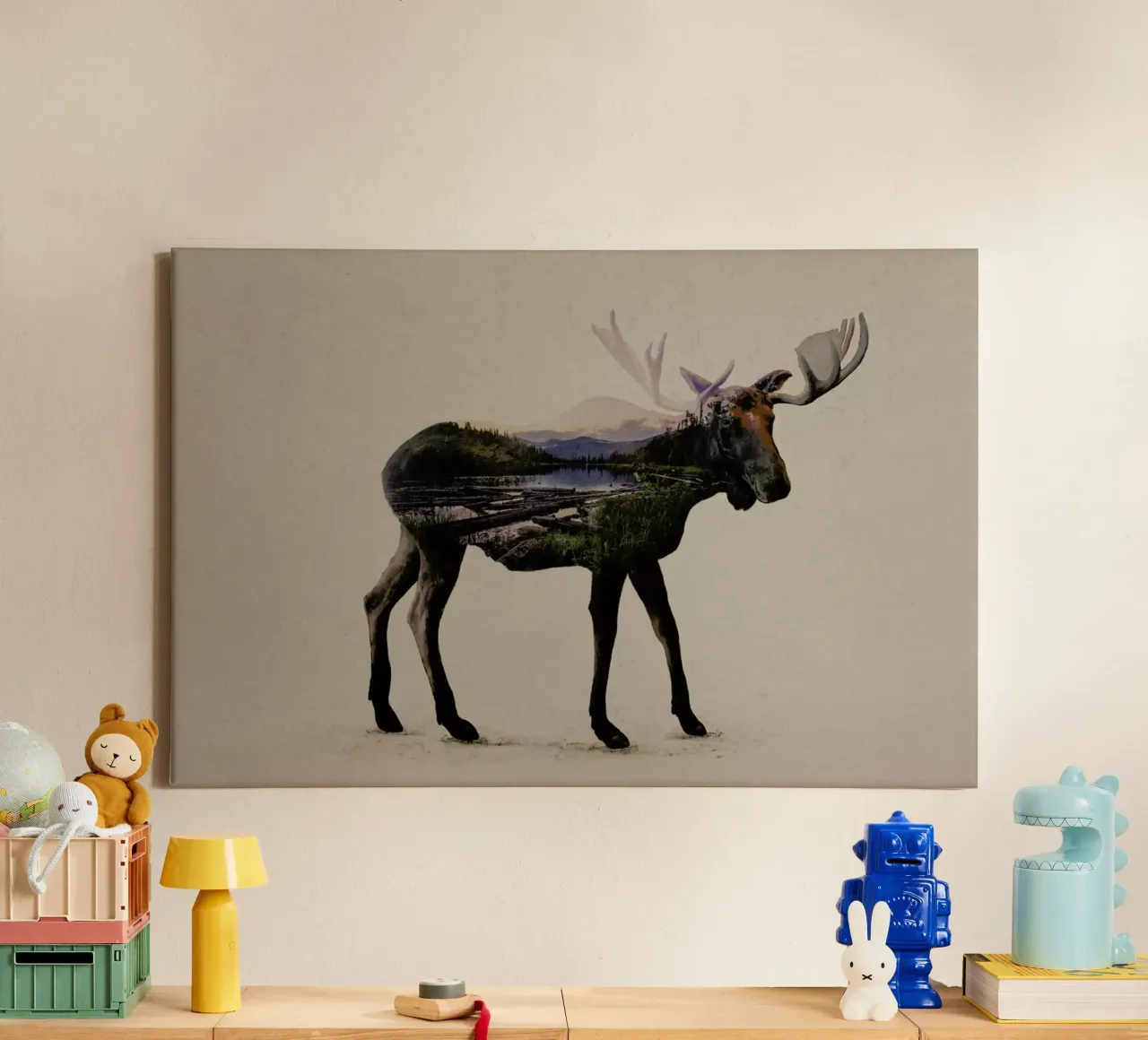 Moose tela con Cornice a cassetta da Davies Babies