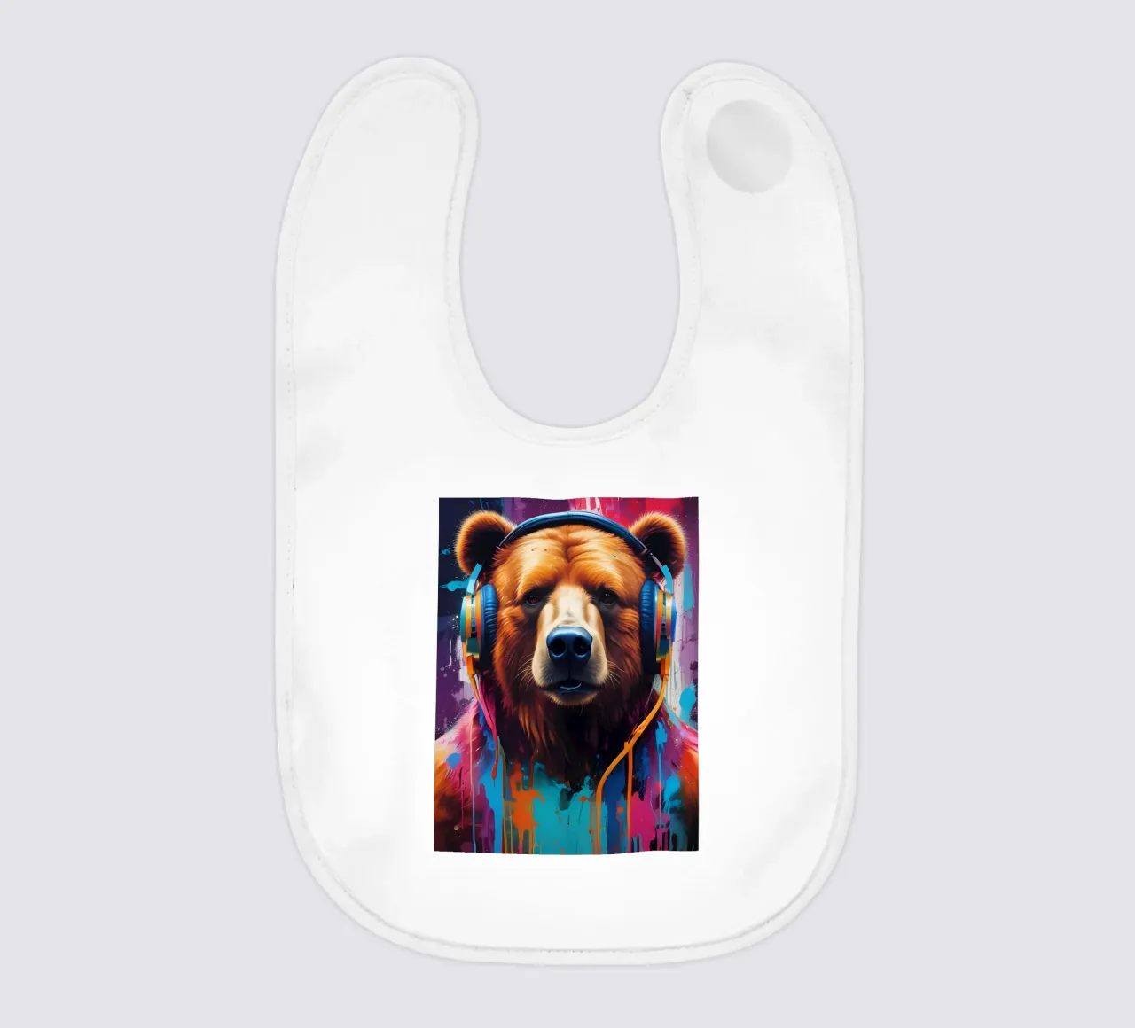 Orso con cuffie bavaglino da MakArena