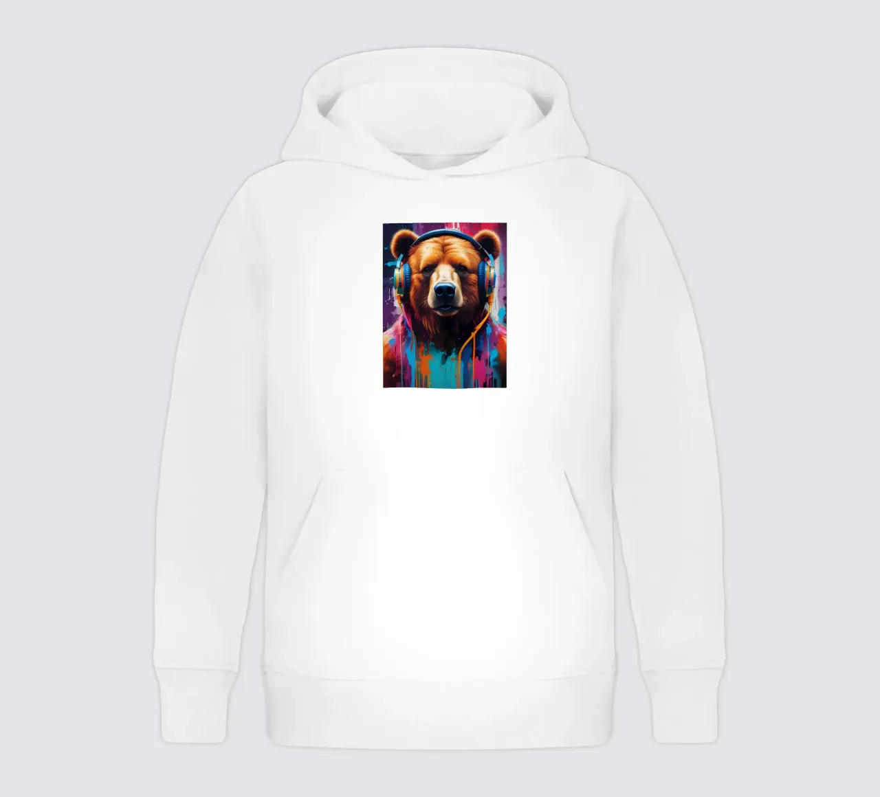Orso con cuffie felpa bambino con cappuccio da MakArena