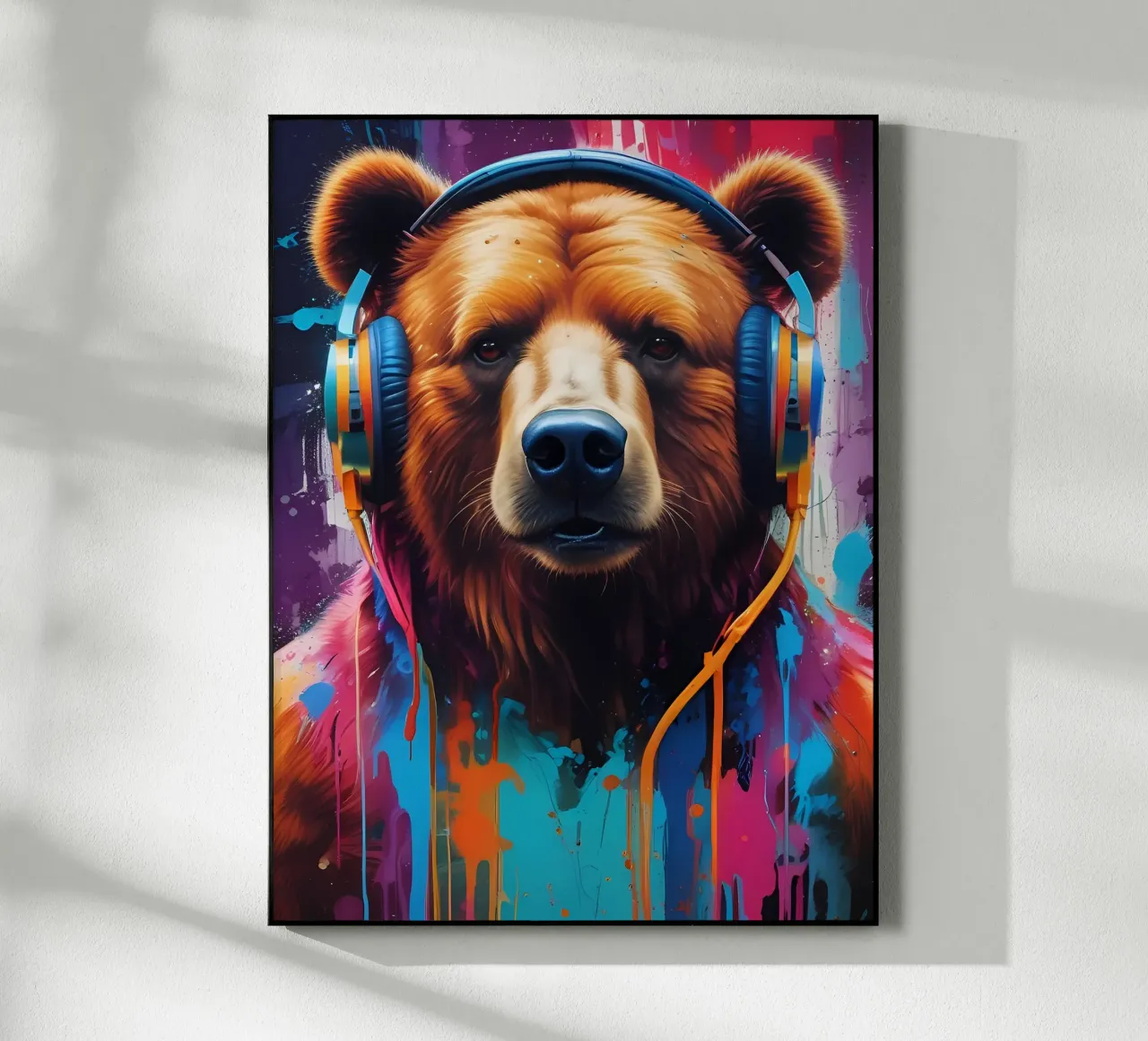 Orso con cuffie plexiglass da MakArena