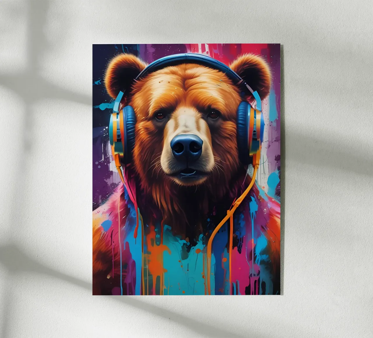 Orso con cuffie plexiglass da MakArena