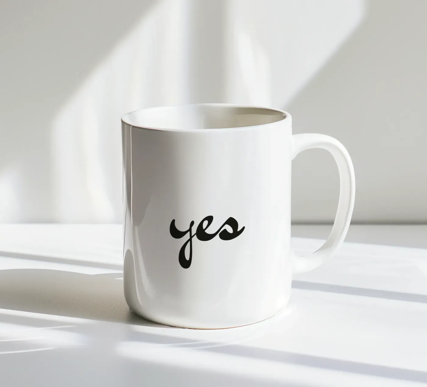 yes ceramic mug by Katja Stehle Design