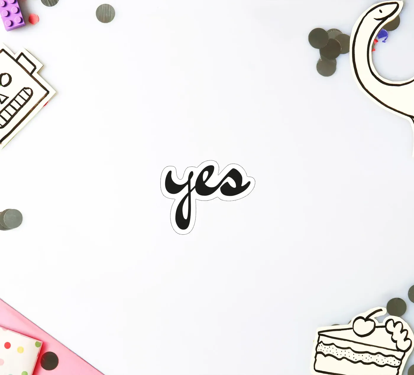 yes sticker van Katja Stehle Design