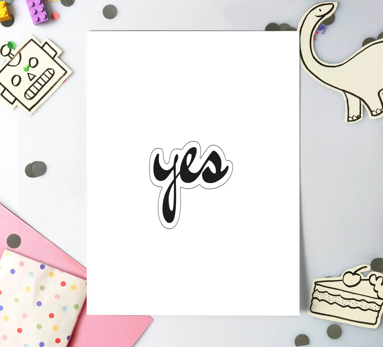 yes sticker sheet by Katja Stehle Design