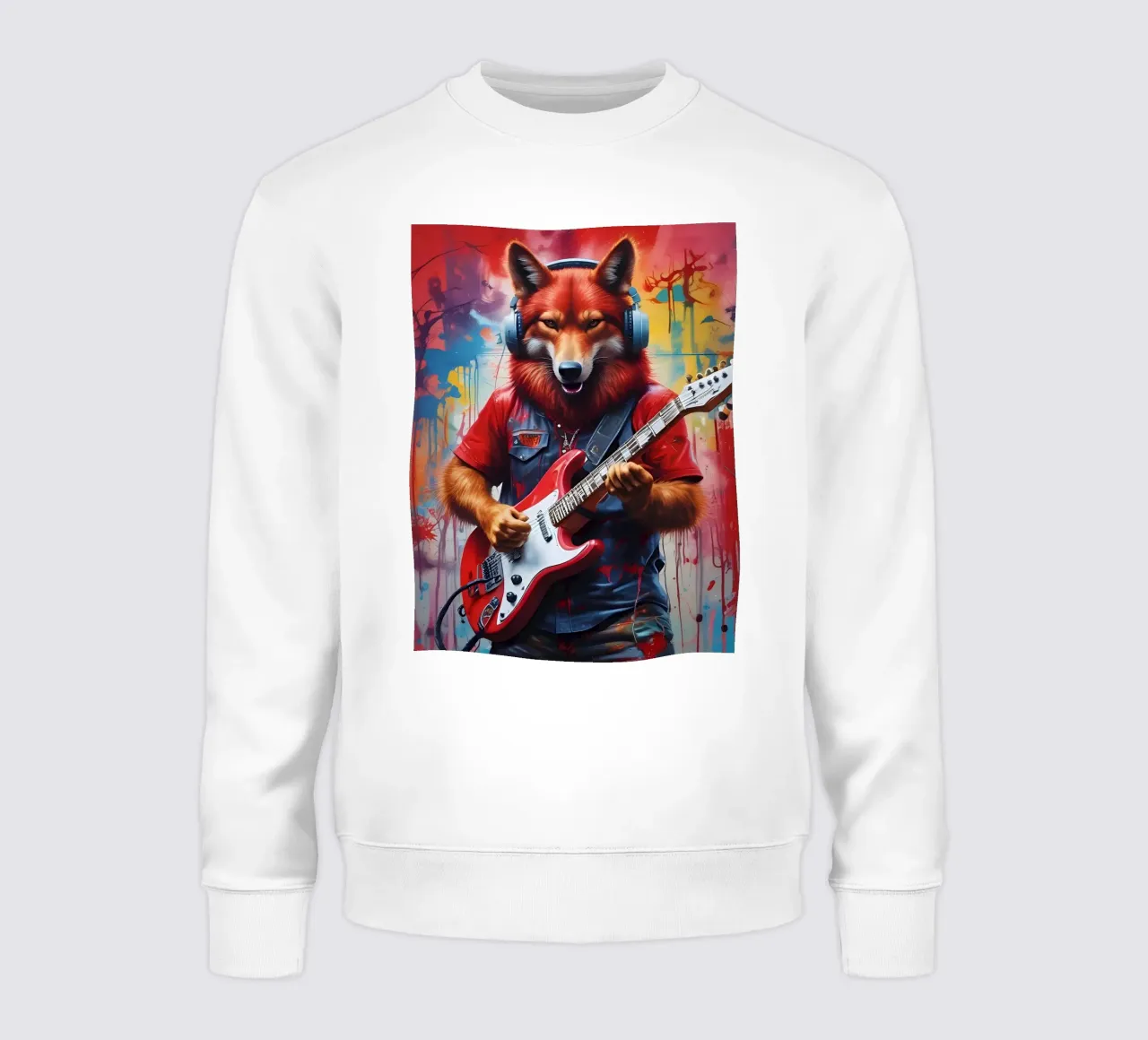 Lupo Rosso suona la chitarra felpa da MakArena