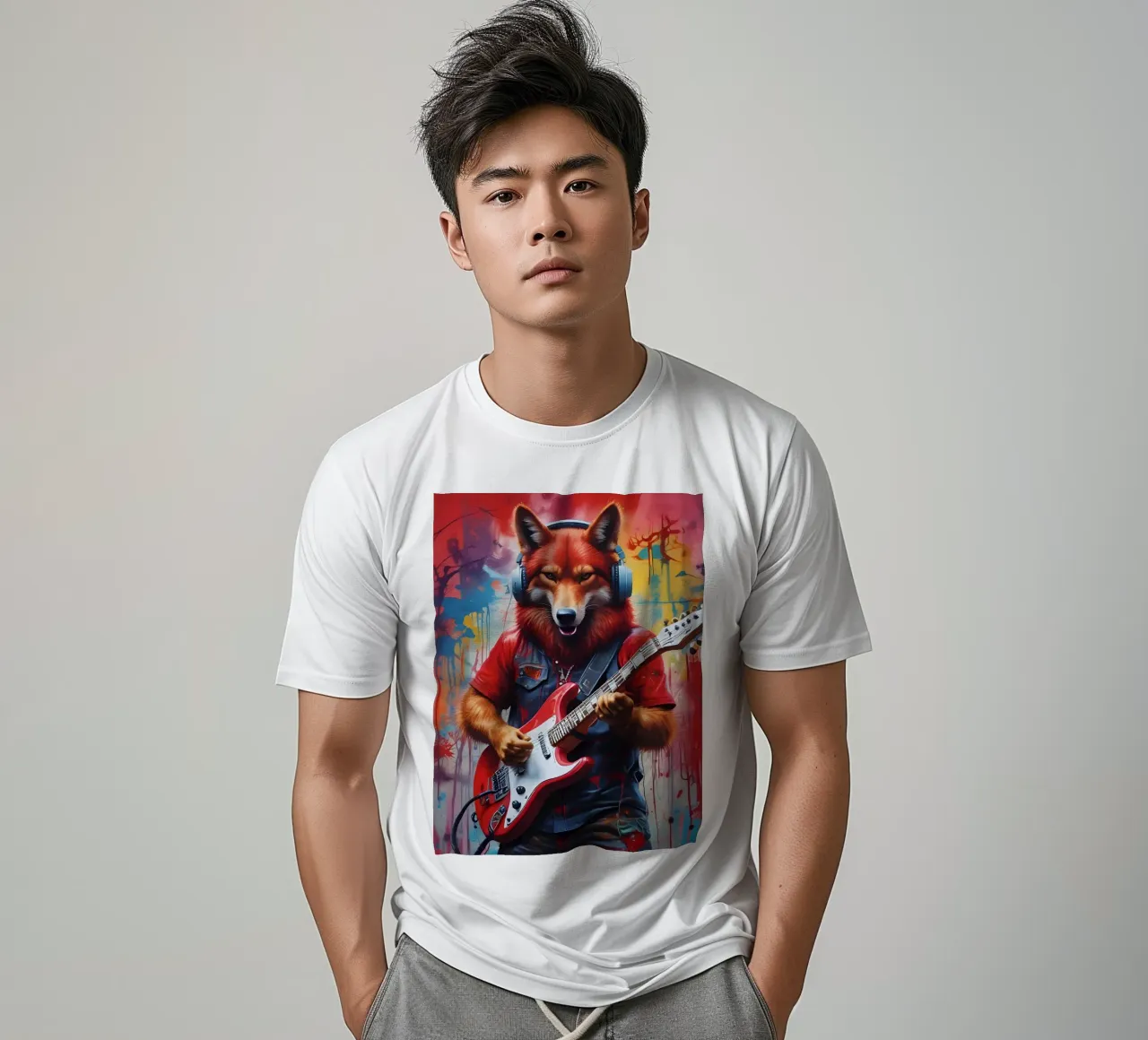 Lupo Rosso suona la chitarra t-shirt da MakArena