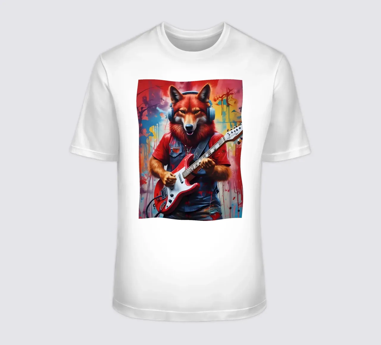 Lupo Rosso suona la chitarra t-shirt da MakArena
