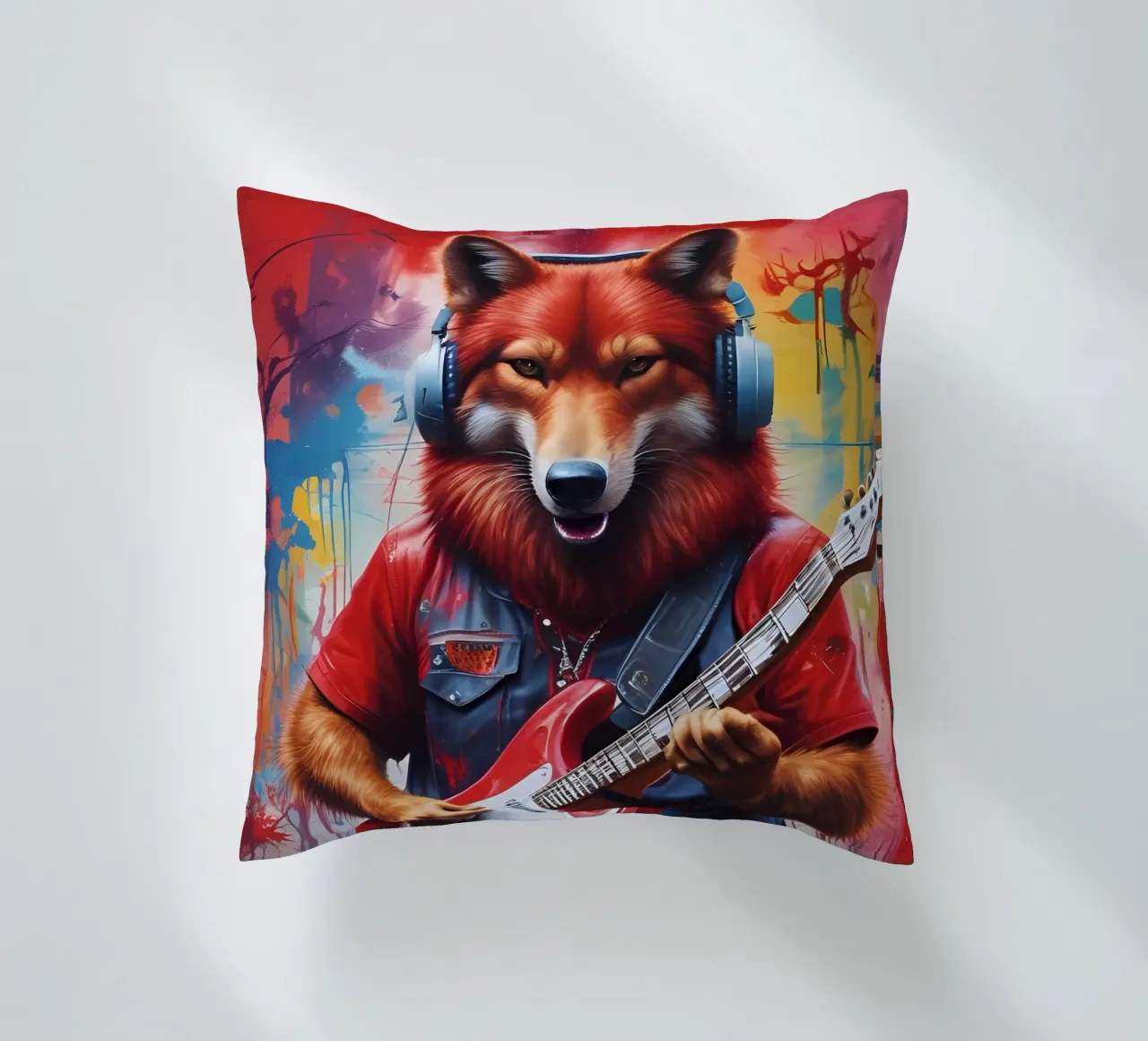 Lupo Rosso suona la chitarra cuscino da MakArena