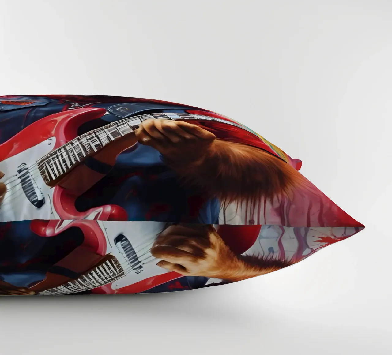 Lupo Rosso suona la chitarra cuscino da MakArena