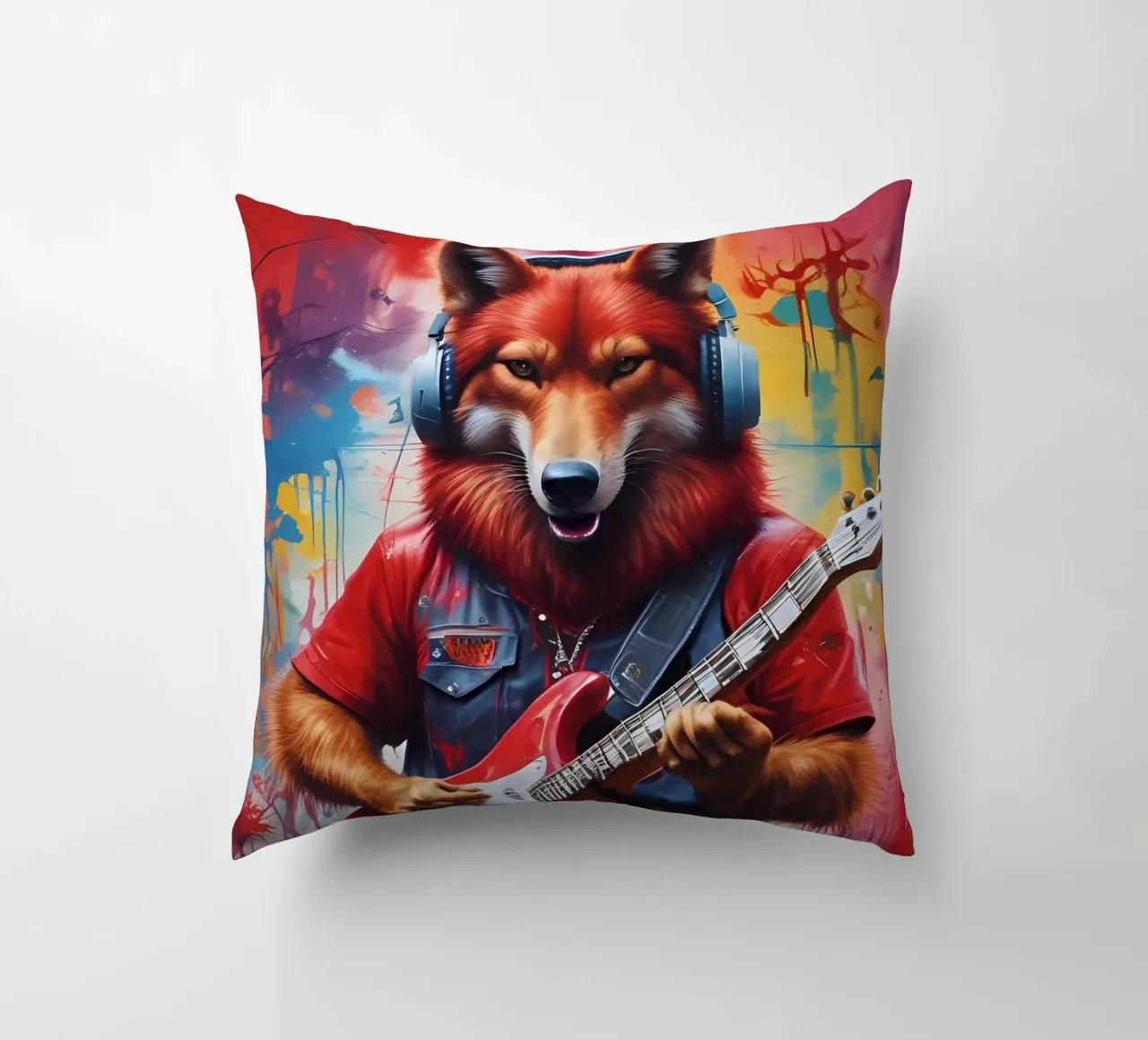 Lupo Rosso suona la chitarra cuscino da MakArena