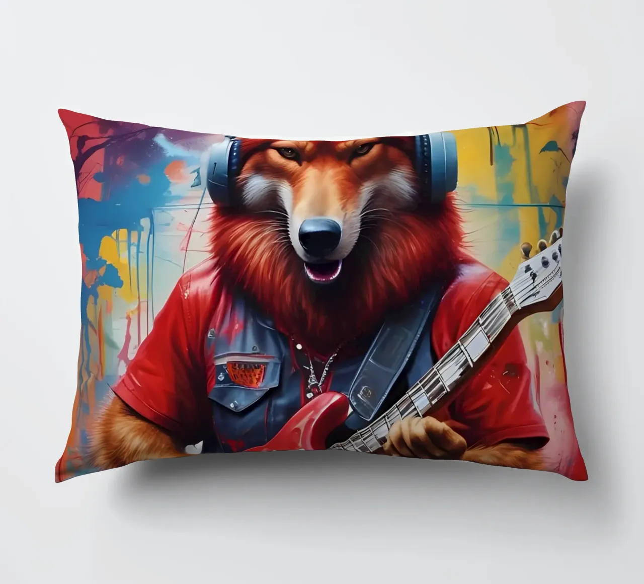 Lupo Rosso suona la chitarra cuscino da MakArena