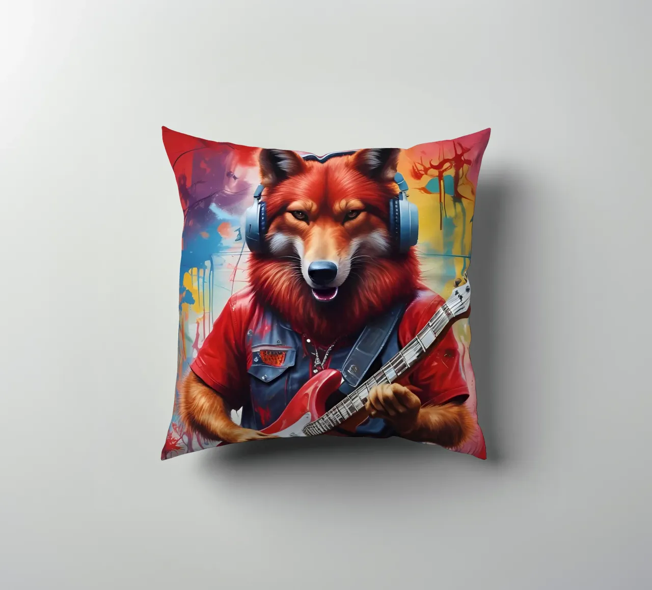 Lupo Rosso suona la chitarra cuscino da MakArena