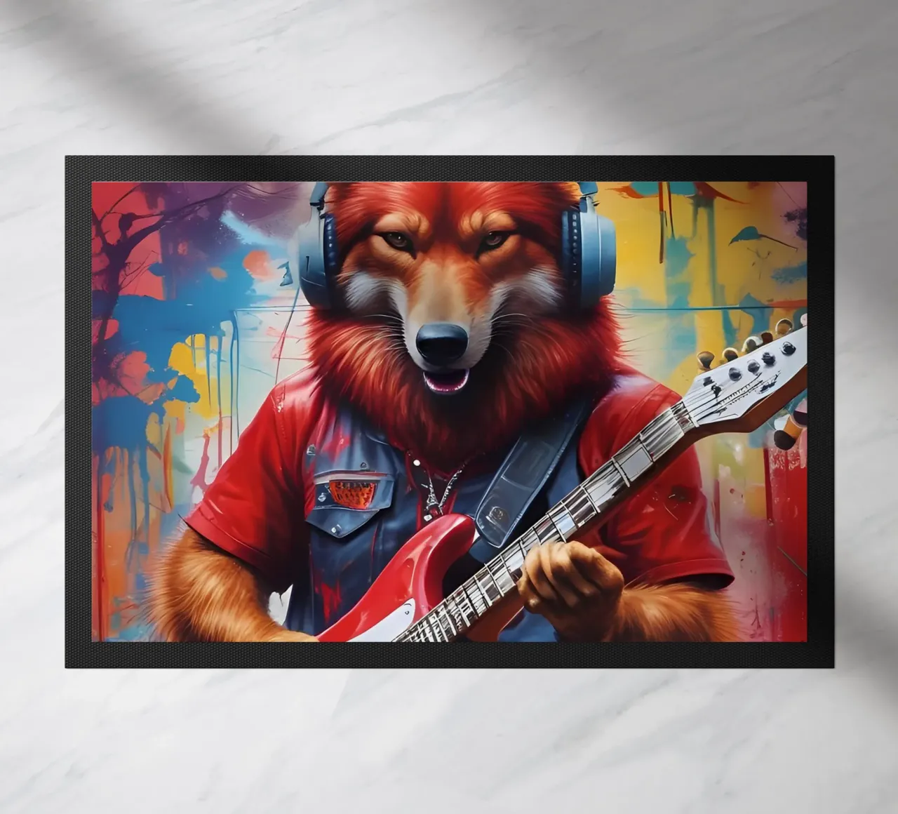 Lupo Rosso suona la chitarra zerbino da MakArena