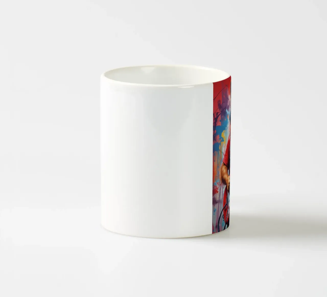 Lupo Rosso suona la chitarra tazza in ceramica da MakArena