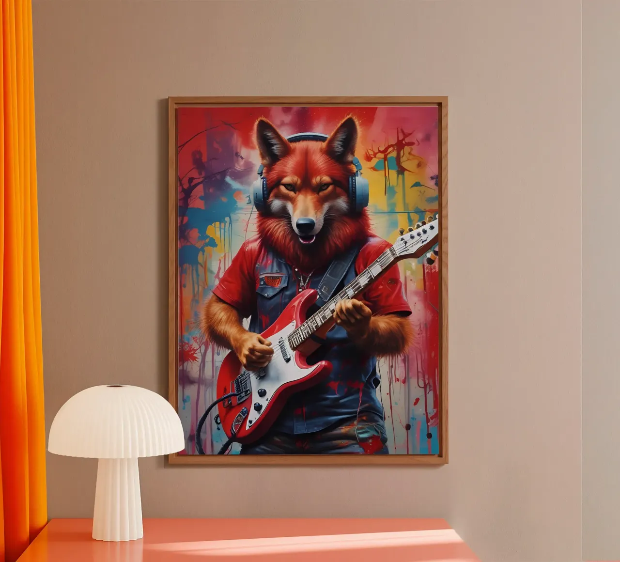 Lupo Rosso suona la chitarra alluminio dibond da MakArena