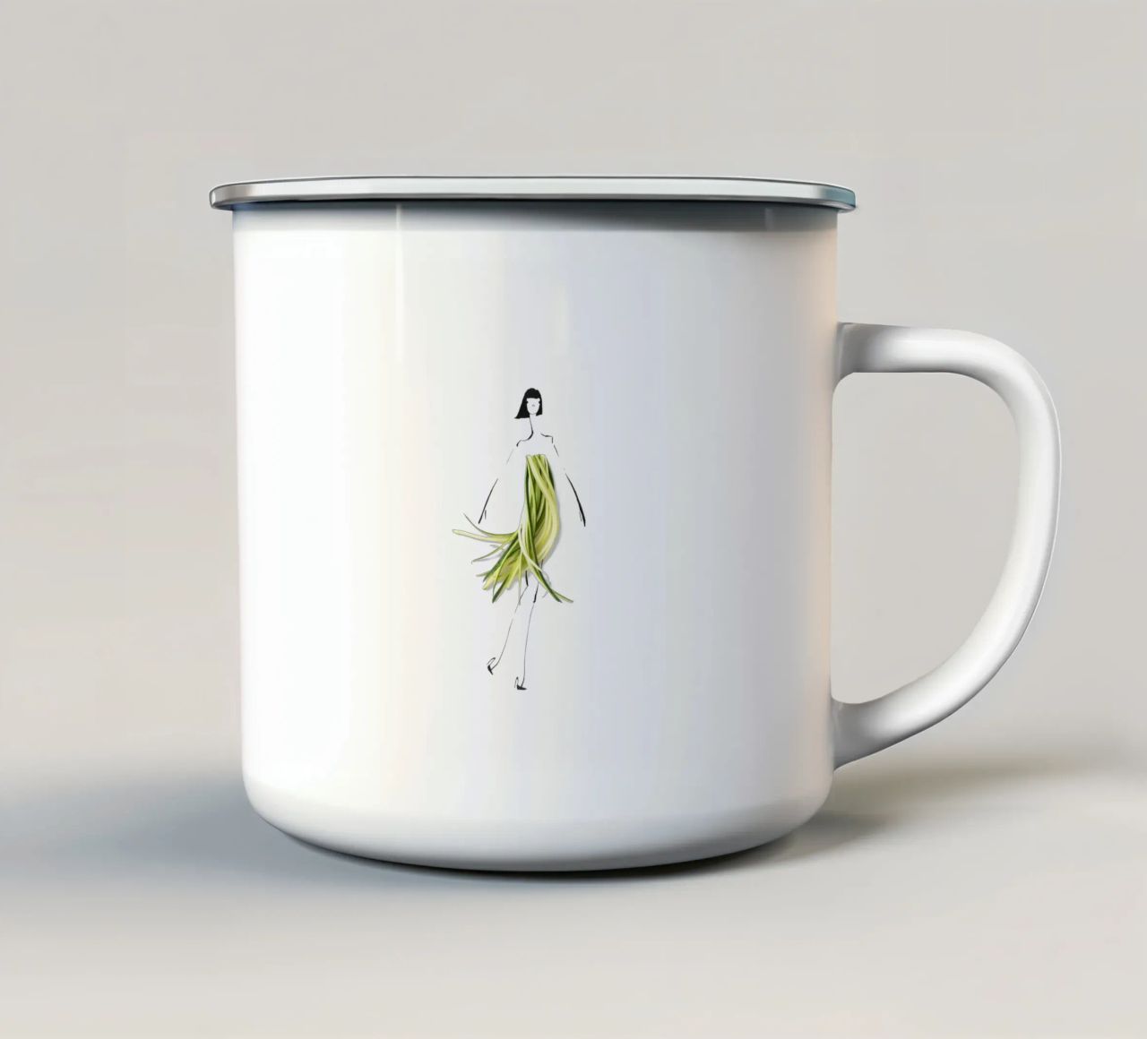 Zuccini tazza in smalto da Gretchen Roehrs