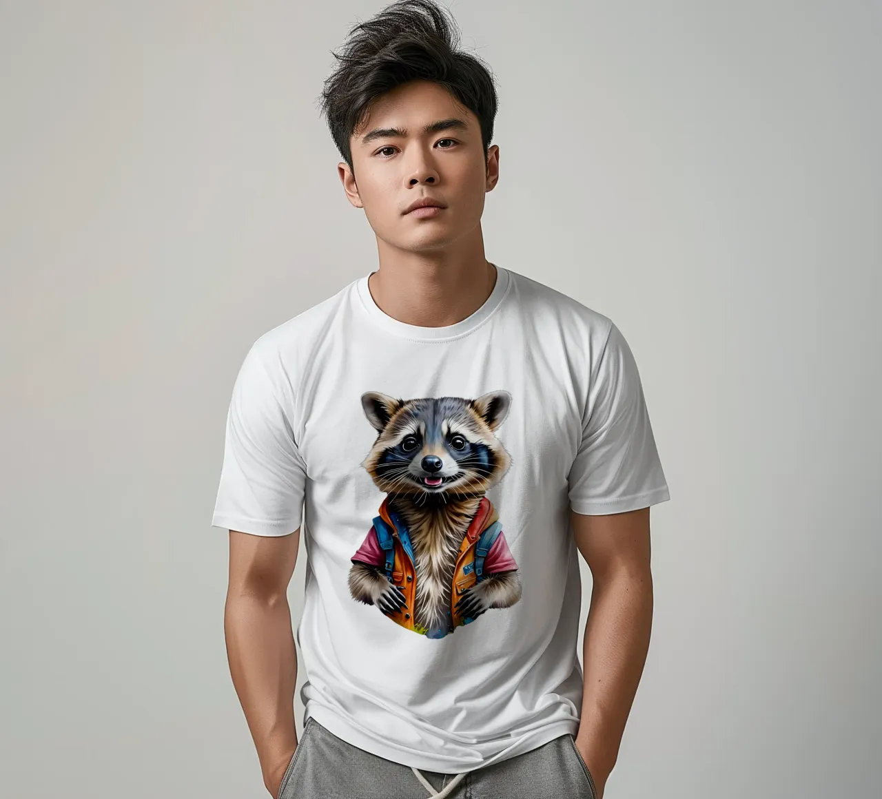 Procione felice t-shirt da MakArena