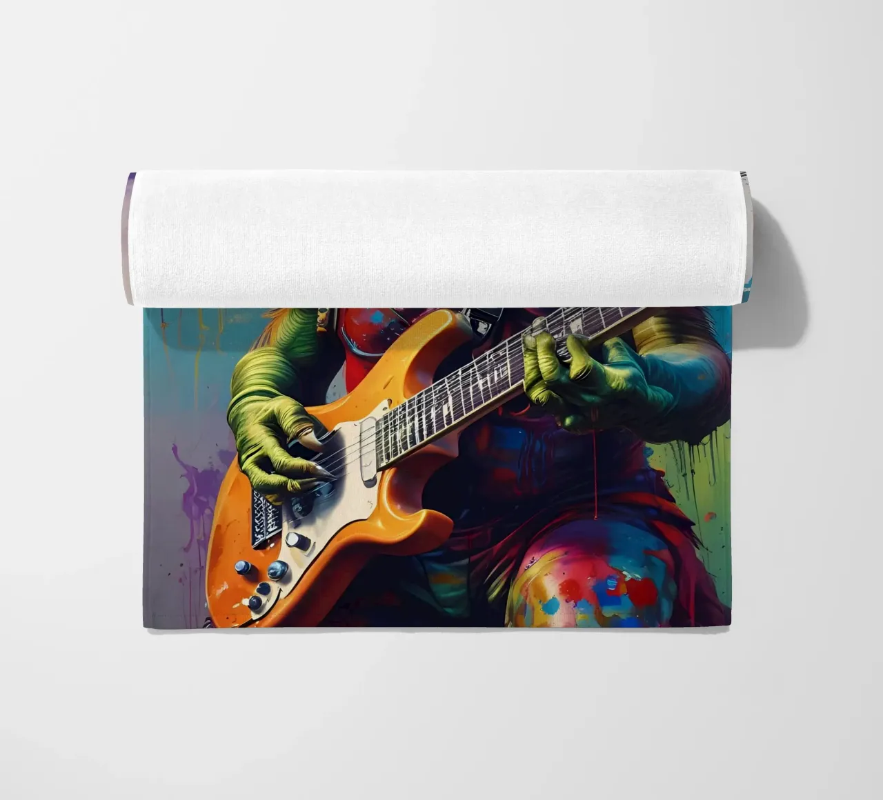 Tirex suona la chitarra telo mare da MakArena